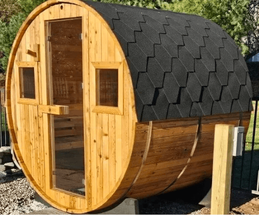 Pool Spa round wooden room